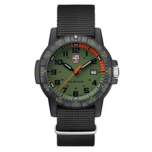 Produktbild: Luminox Leatherback SEA Turtle Giant XS.0337 Herrenuhr 44mm - Militäruhr in Schwarz/Grün mit Datumsanzeige 100m wasserdicht