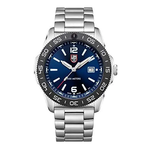 Produktbild: Luminox Pacific Diver XS.3123 Herrenuhr 44mm - Taucheruhr in Silber/Blau mit Datumsanzeige 200m wasserdicht Saphirglas
