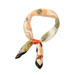 Produktbild: LumiSyne Seidenschal Damen Quadratischer Schal Graffiti Malerei Gedruckte Leicht Satin Retro Bandana Kopfschmuck Halstuch Atmungsaktive Seidentuch Haarband 70x70cm