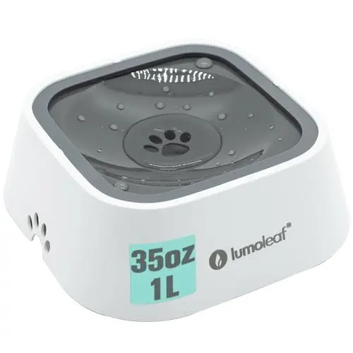 Produktbild: LumoLeaf Wassernapf für Hunde, 1L, Anti-Schwapp Fressnapf Hund Unterwegs, Kein Verschütten Auslaufsicher Hundenapf Reise Trinknapf Wasserspender für Katzen Haustiere