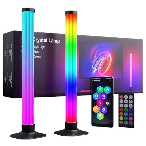 Produktbild: Lumtang 43CM 360° Beleuchtung RGB IC Lightbar, Musik Sync LED Light Bar, USB Betrieben Ambient Lampe, Farbwechselnde Gaming TV Hintergrundbeleuchtung mit Fernsteuerung, für Zimmer Gaming Deko…