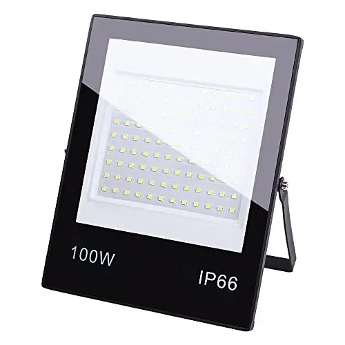 Produktbild: Lumtang LED Strahler 100W Außen, 10000lm Superhell Fluter, IP66 Wasserdicht Wandleuchte, Kühles Weißes Scheinwerfer Aussen, Flutlichtstrahler für Garten Hof Garage Sportplatz