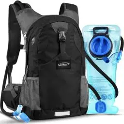 Produktbild: Lunidry Trinkrucksack Fahrradrucksack mit Trinkblase 2L Wasserdicht Sportrucksack, 20L Hydration Rucksack Herren Damen Outdoor Laufrucksack Tagesrucksack Wanderrucksack für Camping Ski MTB Fahrrad