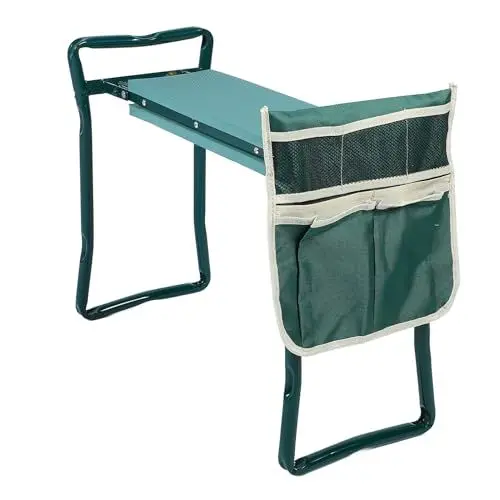 Produktbild: Luocute Garten-Kniebank und Sitz, Faltbare Kniebank mit Großer Werkzeugtasche für Gartenarbeit, Angeln, Camping, Grün, Stuhl, Faltbare Kniebank, Kniepolster für Damen und Senioren