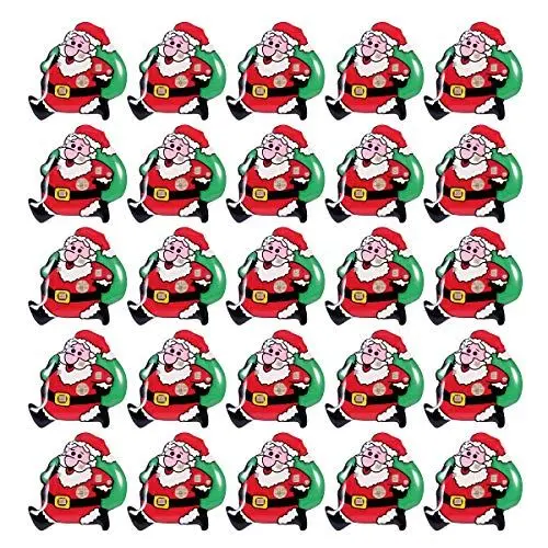 Produktbild: 25Pcs LED Brosche Weihnachten Brosche Pin Anstecknadel Weihnachtsmann Abzeichen Brosche für Kind Geschenk Partei Bevorzugungen