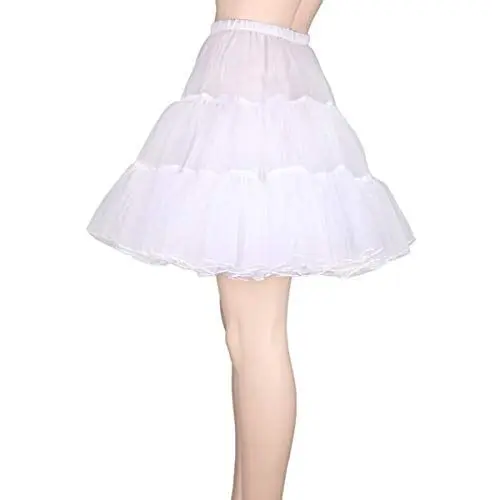 Produktbild: LUOEM Petticoat Rock Röckchen Tutu Petticoat Rock Kleid- XL, Weiß