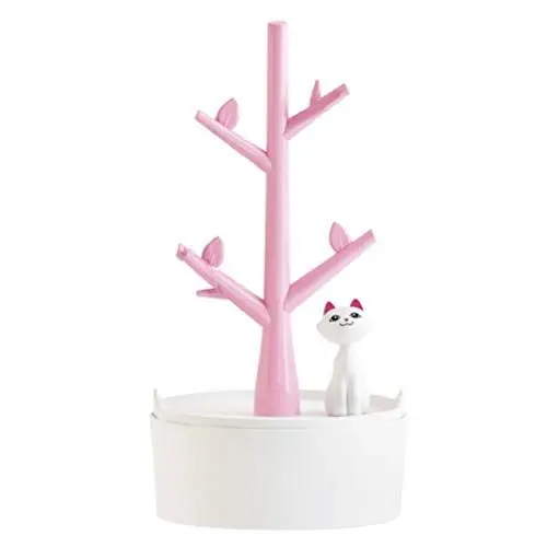 Produktbild: LUOEM Schmuckbaum Schmuck Organizer mit Katzen für Ohrringe/Ketten/Armbänder