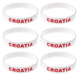 Produktbild: LUOEM Silikon Armbänder WM Flagge Fahne Kroatien Land Armband Fanartikel Fussball 2022 WM 6 Stücke Croatia