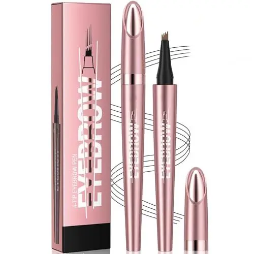 Produktbild: LUPATDY 3D Magischer Augenbrauenstift,Wasserfest mit 4 Mikrogabelspitzen,Flüssiges Microblading Augenbrauenstift Eyebrow Pencil für Natürliches Augenbrauen-Make-up(Dunkelbraun)