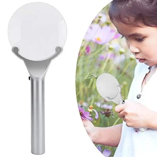 Produktbild: Lupe, Handlupe, rahmenlose Beleuchtungslupe Vergrößerung Beleuchtete Leselupe Vergrößerungsglas mit LED, Leuchten zum Lesen von Schmuck, 90 mm offene optische Acryllinse (ohne Batterie)