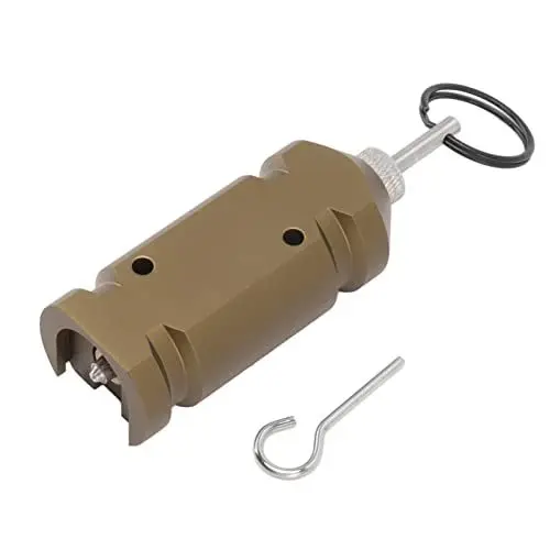 Produktbild: Luqeeg 12 Gauge 4 Way Trip Wire Alarm, Perimeter-Verteidigungsgerät, Aluminumlegierung Camp Safe Perimeter Alarm für Camping und Sicherheit, Olive Drab