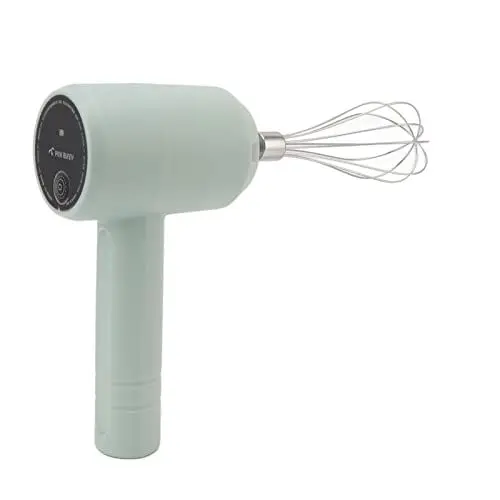 Produktbild: Luqeeg Handheld Milchschäumer, Elektrischer Handrührer, USB Wiederaufladbarer Tragbarer Kabelloser Handmixer, Eierschläger Aus Edelstahl, Eingebauter Geräuscharmer Motor (Helles Cyan)