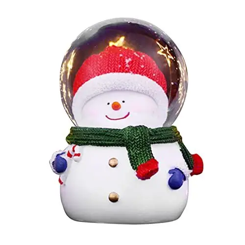 Produktbild: Luqeeg Weihnachtsschneekugel, Kristallglitzerkugel für Weihnachten und Neujahr, Beleuchtete Weihnachtskristallkugel, Weihnachtsmann/Schneemann Schneekugel Dekoration (Großer Schneemann)
