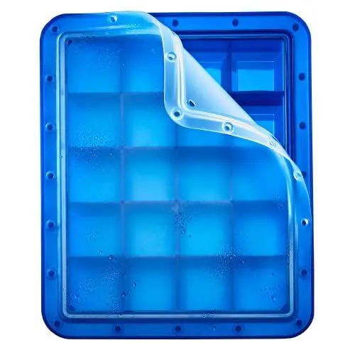 Produktbild: Lurch 240760 Ice Former Arctic Würfel 4cm blau Eiswürfelform für 20 Eiswürfel mit transparentem Deckel blau