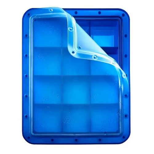Produktbild: Lurch 240765 Ice Former Arctic Würfel 5cm blau Eiswürfelform für 12 Eiswürfel mit transparentem Deckel blau