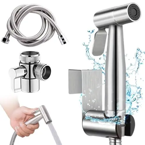 Produktbild: LURNODY Bidet Handbrause für Toilette,Bidet Edelstahl Handbrause Set,Handheld Bidet Sprayer for Toilet,Zum Waschen Von Bad,Küche und Balkon