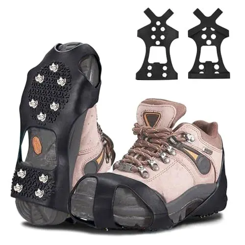 Produktbild: LURNODY Anti Rutsch Schuhspikes, L 40-45 Schuhe Spikes für Schuhe Winter, Antirutsch Schuhe, Geeignet für EIS Und Schnee Klettern Klettern Spaziergang Outdoor-Aktivitäten Schuhe rutschfest