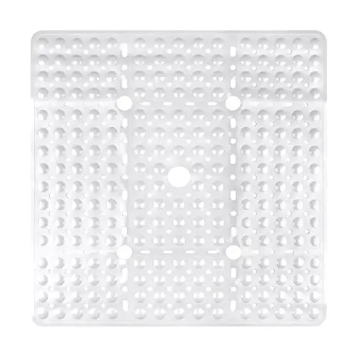 Produktbild: Lurowo Duschmatte rutschfest 70x70cm,Quadratische Badematte rutschfest mit Saugnäpfen, Badewannenmatten BPA frei, latexfrei,Antirutschmatte für Dusche oder Badewanne Maschinenwaschbar (Weiß)