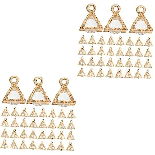 Produktbild: Lurrose 2 Sets Modische Charm-halskettenherstellungszubehör Zirkonia-metall-charms Für Individuelle Schmuckherstellung 50 Stück * 2