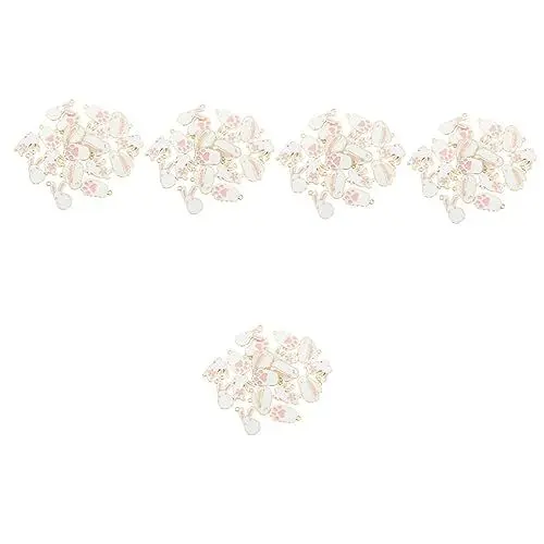 Produktbild: Lurrose 100 Stk Cartoon-kaninchen-anhänger Hängende Ornamente Osteranhänger Kleine Tieranhänger Ornamente Zum Basteln Dekore Für Das Handwerk Kaninchenförmige Verzierungen Legierung