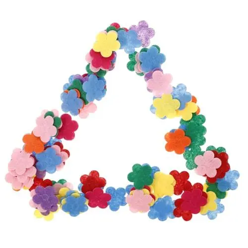 Produktbild: Lurrose 100st Kranzbasteln Für Kinder Bastelzubehör Zum Nähen Kompakte Hutaufnäher Applikationen Für Haarspange Verschleißfester Haarspangenanhänger Blumenbeete Blumenmantelflecken Stoff