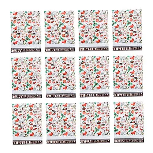 Produktbild: Lurrose 100st Weihnachts-versandtasche Reißfeste Versandtaschen Weihnachtsversand-mailer-umschläge Weihnachtsposter-umschläge Weihnachtsversandumschläge Mailer Verpackungsbeutel Plastik