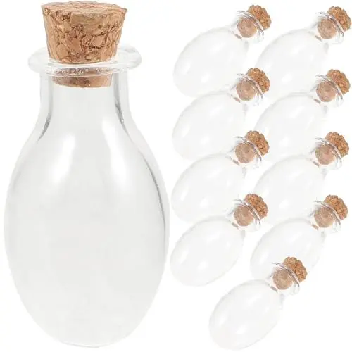 Produktbild: Lurrose 10er-packung Winzige Glasflaschen Mit Korken Mini-wunschflaschen Zur Aufbewahrung Von Bastelarbeiten