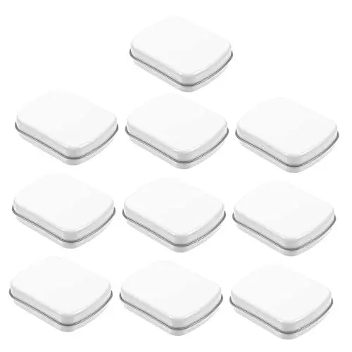 Produktbild: Lurrose 10 Stück Mini-schmuckkästchen Aus Blech Perlenbox Zur Aufbewahrung Von Süßigkeiten Klappdeckel Zum Organisieren Von Schmuck Und Süßigkeiten