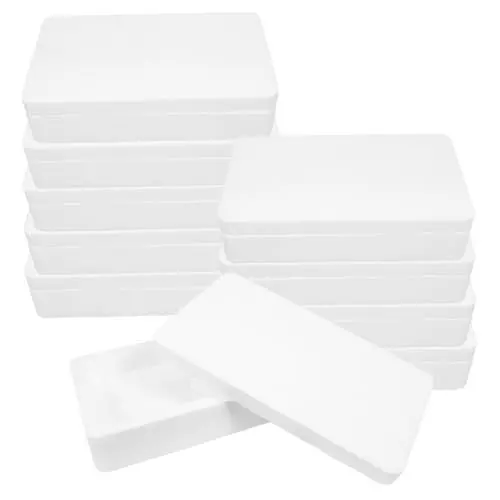Produktbild: Lurrose 10 Stück Schaumstoff Beutel Für Brillen Hartglasfolien Boxen Zum Verpacken Kleine Schaumstoff Boxen Für Telefonhüllen Weiße Umzugskartons Aus Schaumstoff