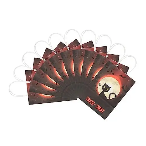 Produktbild: Lurrose 10st Halloween-geschenktüte Tragetasche Aus Papier Einzelhandel Tasche Für Plätzchenverpackungen Süßes Oder Saures Goodie Bags Halloween-tasche Katzentasche Zubehör Süssigkeit