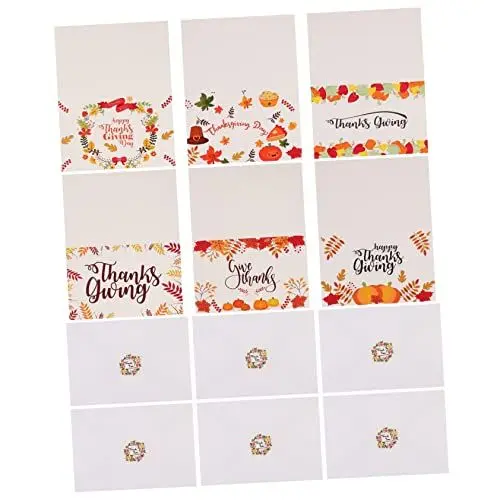 Produktbild: Lurrose Leere Willkommenskarten Mit Umschlägen Thanksgiving-grußkarten-set Für Jungen Und Mädchen Die Thanksgiving Day Lernen Zufälliger Stil