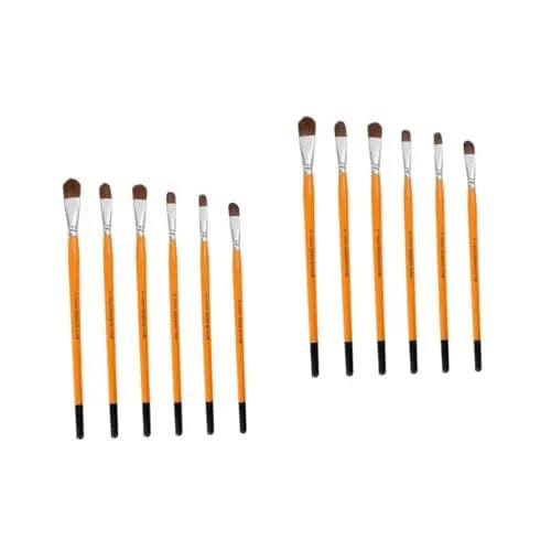 Produktbild: Lurrose 12stücke Teiliges Professionelles Malset Mit Holzgriffen Geeignet Für Acryl Gouache Und Ölmalerei Für Schüler Künstler Und Vielseitig Einsetzbar Für Kreative Projekte Und