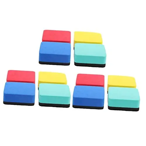 Produktbild: Lurrose 12 Stk Whiteboard-Radierer staubfreie Kreide magnetischer Trockenlöscher whiteboard reiniger whiteboardreiniger trockene Radiergummis Schul Whiteboard Wischer Radiergummis Eva