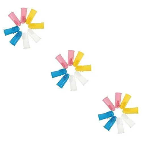 Produktbild: Lurrose 12 Stk Zahnbürste Aus Silikon Zahnbürste Für Babys 360o Fingerzahnbürste Für Säuglingszahnbürsten Beißfingerbürste Gummifinger Daumen Kieselgel Reinigungsbürste Kind