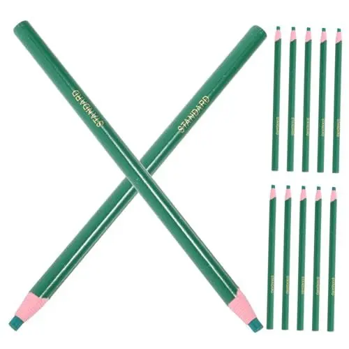 Produktbild: Lurrose 12st Stift Ziehen Fettbleistift Bleistifte Zeichnen Nähmarkerstift Schneiderkreide Zeichnung Markierstift Bleistift Fettstifte Verschiedene Farben Stoffmarkierungsstift Wachs Green