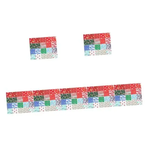 Produktbild: Lurrose 140 Stück Weihnachts Deko Tuch Zum Bedrucken Von DIY Stoffen Nähstoffe Nähen Baumwollstoff Baumwolle DIY Tuch Drucktuch Baumwolltuch DIY Nähstoff Handgemachter Nähstoff