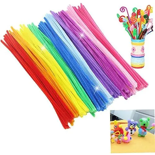 Produktbild: Lurrose 150stücke Bunte Chenille-stiele Vielseitige Bastelmaterialien Für Diy-projekte Hochzeiten Partys Und Feiertagsdekorationen Farben Gemischt Für Kreative Bastelarbeiten