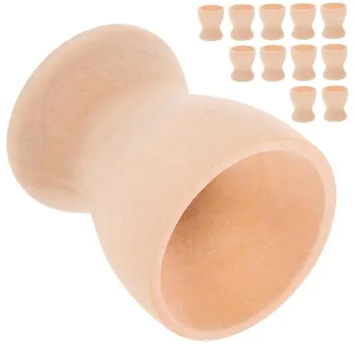 Produktbild: Lurrose 1 Satz Ostereier Becherförmiger Eierständer Kinder Eierbecher Selber Machen Eierbasen Osterei-sockel Ostern Diy Handwerk Ostereihalter Eierhalter Halter Für Ei Holz 15st