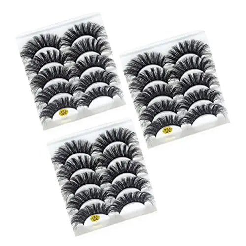 Produktbild: Lurrose 15 Paare Falsche Wimpern Halloween-wimpern 3d-wimpern Band Für Voluminöse Wimpern Zubehör Für Wimpernverlängerung Wimpern Verlängerung Kit Natürlich Kosmetika 3d-chemiefaser