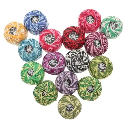 Produktbild: Lurrose Stickgarn-Set – 16 Rollen Dunkelgraues Stickgarn 8 M Ideal Für Kreuzstich- Und Handarbeitsprojekte