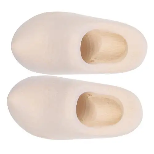 Produktbild: Lurrose 1 Paar Mini Clogs Aus Holz Mini Klompen Zum Basteln Mini Hauszubehör Miniatur Holzschuhe Puppenhaus Deko Zubehör Unbemalt Handgefertigter Mini Klompen Holzschuh Für