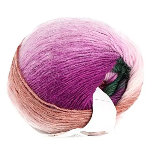 Produktbild: Lurrose 1 Rolle gehäkelte Schallinie knitting wool Handstrickgarn buntes Garn aus Baumwolle Strickgarnmaterial gefärbtes Häkelgarn Orange