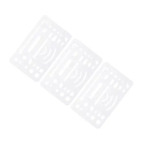 Produktbild: Lurrose Radiergummi-vorlagen Aus Kunststoff 3-teiliges Set Ideal Zum Zeichnen Für Technische Arbeiten Und Künstlerisches Zeichnen