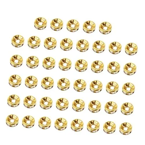 Produktbild: Lurrose Luxuriöses Rondelle-kristall-abstandshalter-set 100 Stück Strassperlen Mit Großem Loch Für Die Schmuckherstellung