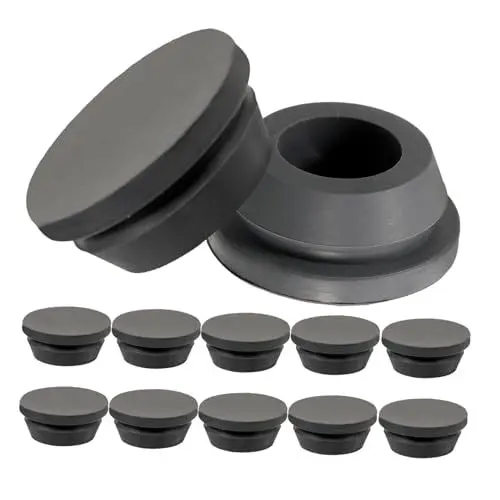 Produktbild: Lurrose 1 Satz Dübel Für Runde Löcher Klimaanlage Abflussstopfen Gummistopfen Für Klimaanlagen Konditionierung Lochstopfen Entlüften Klein Stoßstangenstecker Gummi -stopper Black 12 Stück