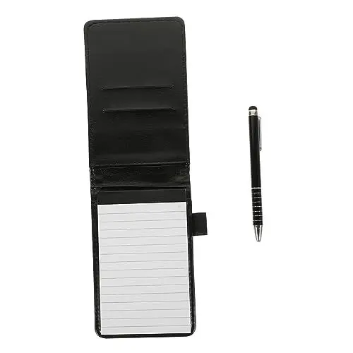 Produktbild: Lurrose 1 Set Memo Pad Notebook Metall Stift 50 Blätter Grid Tasche Notebook Planer