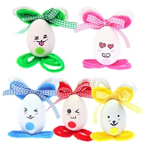 Produktbild: Lurrose 5pcs Ostern Eier Spielzeug Figuren Für Mädchen Bunny Dekorationen Kunststoff Ornamente Frühling Party Dekorationen