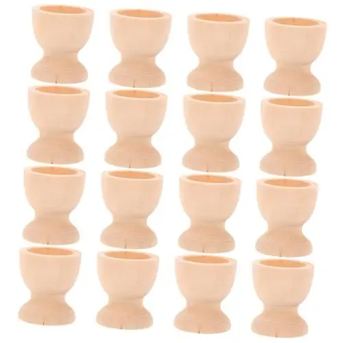 Produktbild: Lurrose 16 Stücke Holz Handwerk Ständer Ostern Dekorationen Spielzeug für Jungen und Mädchen