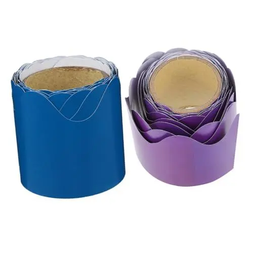 Produktbild: Lurrose 1 Satz Randdekorpapier Light Solevernebler Leichte Whiteboard-magnetstreifen Blau Herz Dekoration Austauschbarer Pinnwandrand Dekoratives Randpapier Kupferplattenaufkleber 2 Rollen