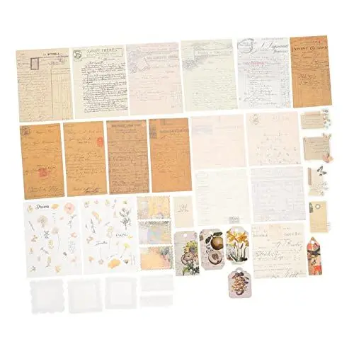 Produktbild: Lurrose 1 Satz Verpackung aus mehreren Materialien dekorative Bastelpapiere zum Selbermachen modebücher dekor Aufkleber Scrapbook-Hintergrundpapier Scrapbook-Sticker selber machen mischen